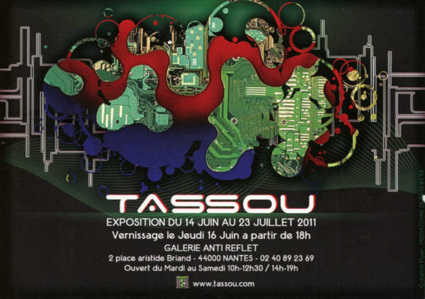 Flyer pour l'exposition à la Galerie Anti Reflets (du 14 juin au 23 juillet 2011)