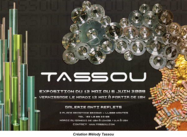 Flyer de l'exposition de Tassou à la Galerie Anti Reflets (Nantes) du 12 mai au 6 juin 2009