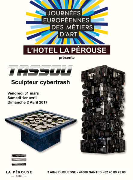 Affiche Exposition Rémy Tassou aux JEMA 2017, Hôtel La Pérouse (Nantes)