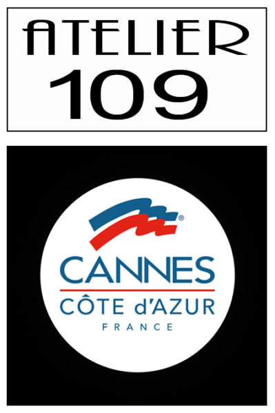 Montage logos ville de Cannes et Atelier 109