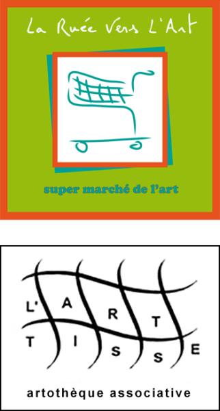 Montage des logos "La ruée vers l'art" et "Art Tisse"