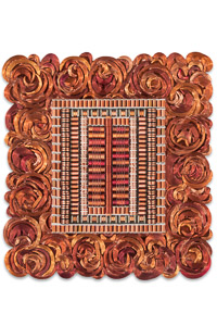 Œuvre nommée "Main Frame" : sculpture murale cybertrash de Rémy Tassou. (vue principale)