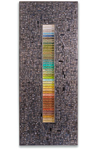 Œuvre d'art nommée " ALIBABA ": sculpture murale Cybertrash de Rémy Tassou.