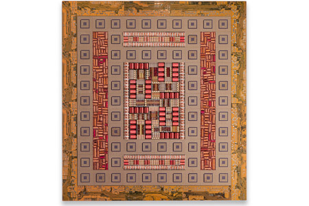 Œuvre d'art nommée "Sequana" : sculture murale cybertrash par Rémy Tassou (vue principale)