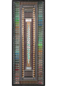 Œuvre nommée "Dispatch": sculpture murale cybertrash de Rémy Tassou. (vue principale, vignette)