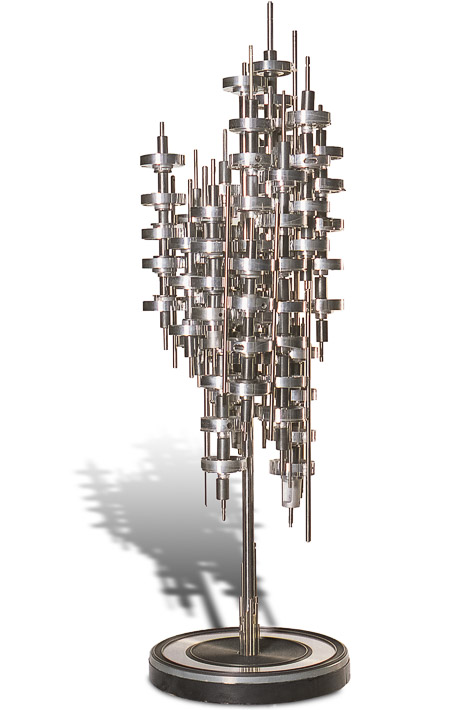 Œuvre nommée "Popup": sculpture murale cybertrash de Rémy Tassou. (vue principale, vignette)