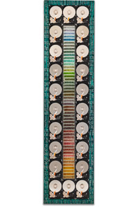 Œuvre nommée "Polychrome": sculpture murale cybertrash du sculpteur Rémy Tassou. Vue principale. (vignette)