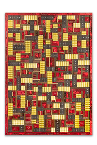 Œuvre nommée " Android ": sculpture murale Cybertrash de Rémy Tassou.(vue principale) (vign)