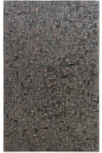 Œuvre nommée "Summit ": sculpture murale Cybertrash de Rémy Tassou. Vue principale (vignette)